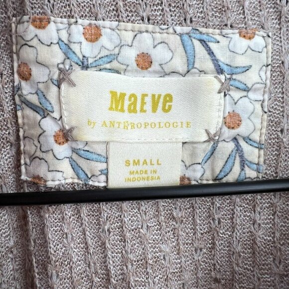 Maeve by Anthropologie Addie Ruffled Hacci Pullover Size S Cowl Textured - Picture 2 of 6